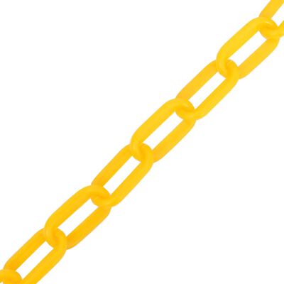 vidaXL Łańcuch ostrzegawczy, żółty, 30 m, Ø8 mm, plastikowy