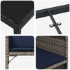vidaXL Zestaw do jadalni w ogrodzie z poduszką 5 pcs Szary polirattan