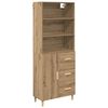 vidaXL Highboard Dąb rzemieślniczy 69,5 x 32,5 x 180 cm