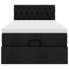 vidaXL Ł&oacute;żko Ottoman z materacem i LED, czarny, 80x200cm, tkanina