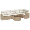 vidaXL Zestaw Sof na Ogr&oacute;d 7 pcs Beżowy polirattan