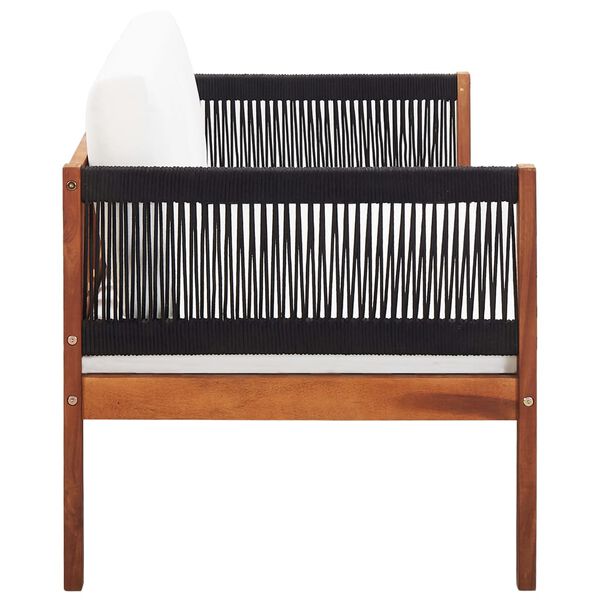vidaXL Sofa ogrodowa, 2-osobowa, lite drewno akacjowe
