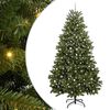 vidaXL Sztuczna choinka 300 cm 300 LED Ciepła biel PVC i stal zielony