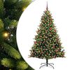 vidaXL Sztuczna Choinka Składana na Święta 300 LED zielony 180 cm