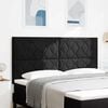 vidaXL Wezgłowie LED Czarny 180 cm Sk&oacute;ra ekologiczna