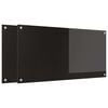 vidaXL Panel kuchenny 2 szt. Czarny 100 x 50 cm szkło hartowane