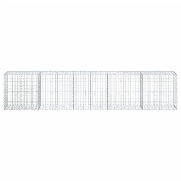 vidaXL Kosz gabionowy z pokrywą, 500x50x100 cm, galwanizowane żelazo