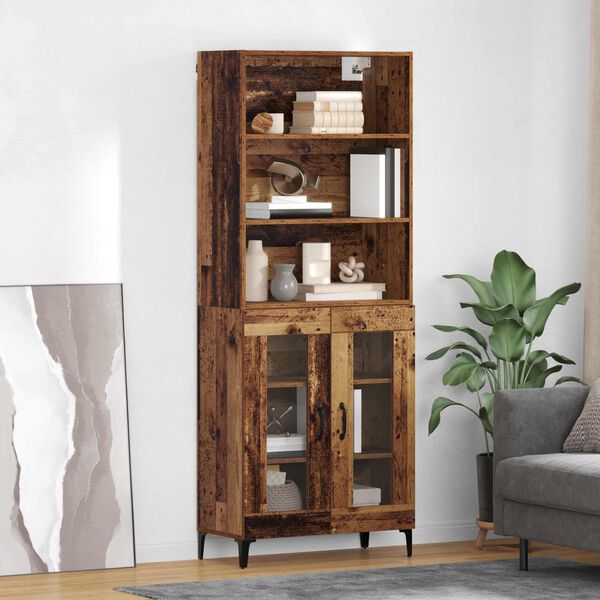 vidaXL Highboard Stare drewno 69,5 x 34 x 180 cm