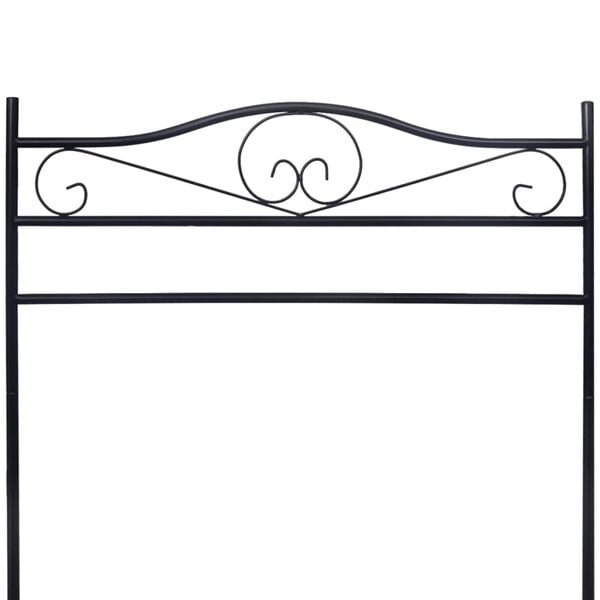 vidaXL Wieszak na ubrania ze stali, czarny