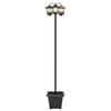 vidaXL Lampion z 3 głowicami Czarny 32 x 32 x 188 cm Aluminium i ABS
