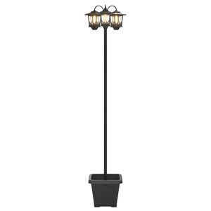 vidaXL Lampion z 3 głowicami Czarny 32 x 32 x 188 cm Aluminium i ABS