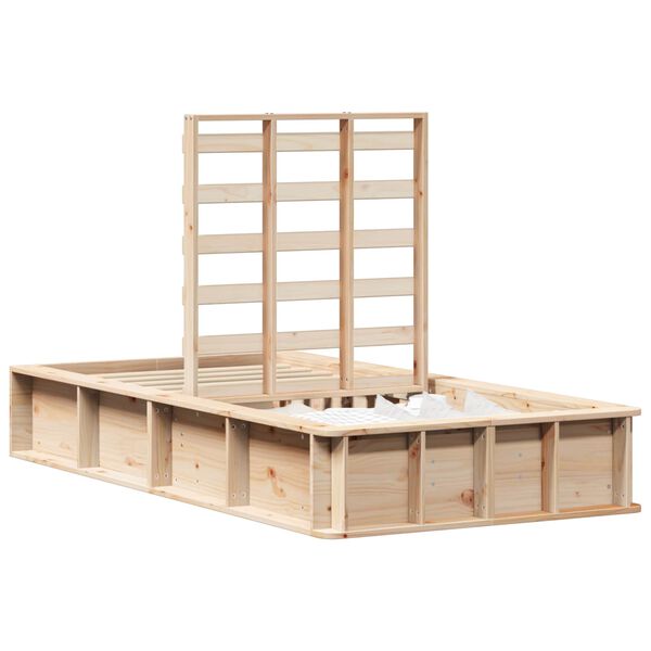 vidaXL Ramka ł&oacute;żka Brązowy 100 x 200 cm Lite drewno sosnowe