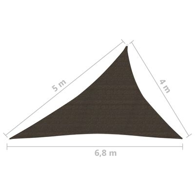 vidaXL Żagiel przeciwsłoneczny, 160 g/m², brązowy, 4x5x6,8 m, HDPE