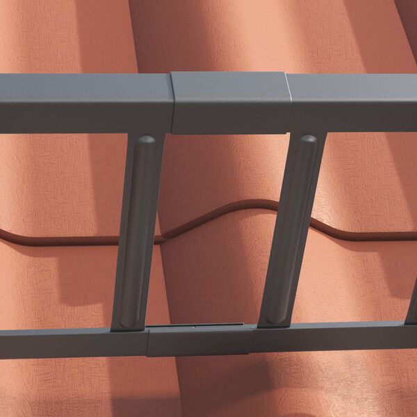 vidaXL Str&oacute;ż śniegu na dachu Antracyt 1200 x 2,5 x 20 cm Stal