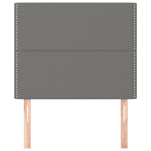 vidaXL Zagł&oacute;wek ciemnoszary 100x5x118/128 cm tkanina