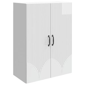 vidaXL Szafka ścienna Biały wysoki połysk 66 x 34,5 x 90 cm