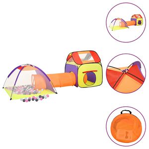 vidaXL Namiot do zabawy z 250 piłeczkami, kolorowy, 338x123x111 cm