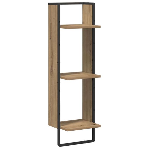 vidaXL P&oacute;łka ścienna z p&oacute;łką Dąb rzemieślniczy 30 x 25 x 100 cm