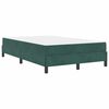vidaXL Ł&oacute;żko sprężynowe z materacem Ciemna zieleń 120 x 190 cm tkanina