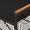 vidaXL Zestaw sof ogrodowych Czarny 164 x 164 x 112 cm polirattan