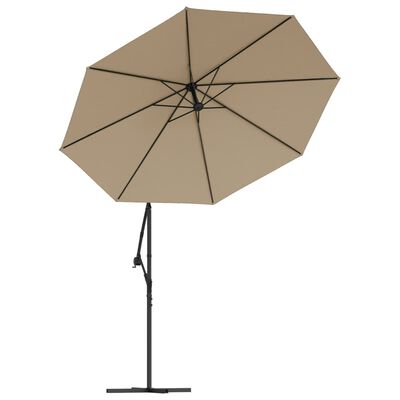 vidaXL Zamienne pokrycie parasola ogrodowego, kolor taupe, 350 cm