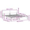 vidaXL Rama ł&oacute;żka Biały i jasnoszary 180 x 200 cm Lite drewno sosnowe