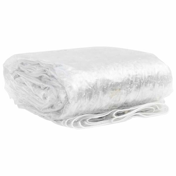 vidaXL Przezroczysta plandeka z oczkami 2x10 m PVC