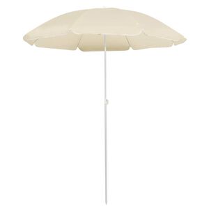 vidaXL Parasol ogrodowy na stalowym słupku, piaskowy, 180 cm