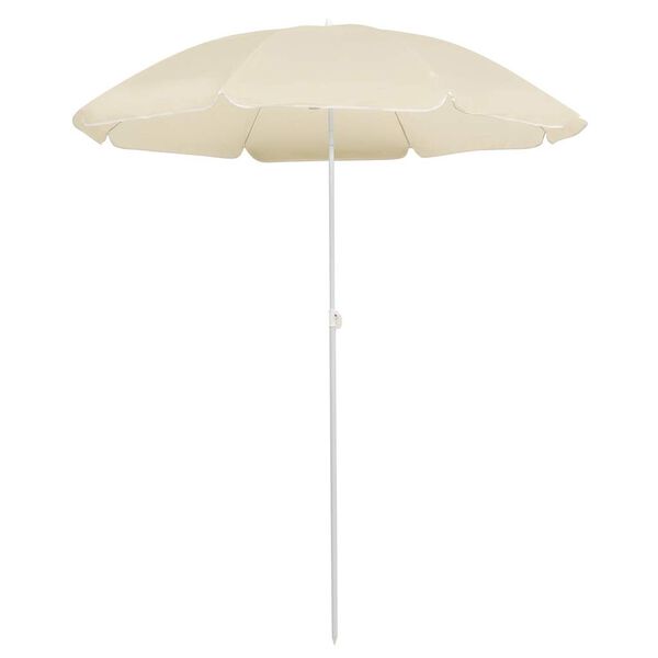 vidaXL Parasol ogrodowy na stalowym słupku, piaskowy, 180 cm