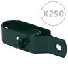 vidaXL Napinacze do siatki drucianej, 250 szt., 90 mm, stal, zielone