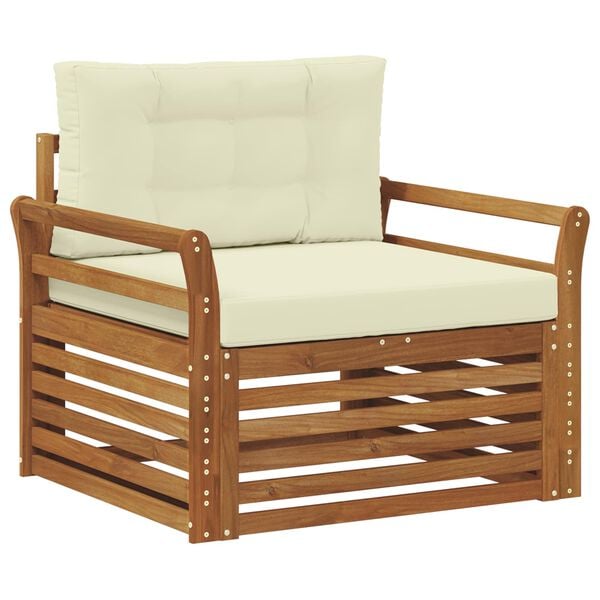 vidaXL Zestaw sof na zewnątrz Lite drewno akacjowe i poliester