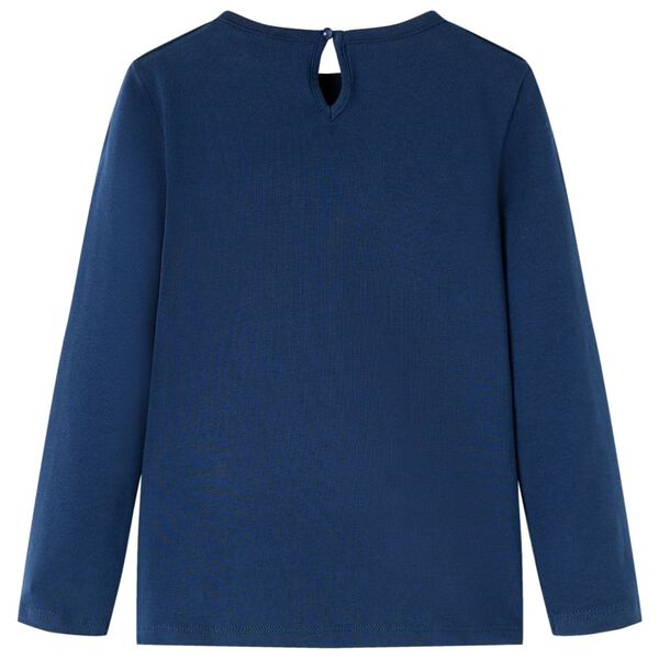 Koszulka dziecięca z długimi rękawami, granatowa, 104