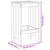 vidaXL Stołki barowe, 2 szt., czarne, 40x36x75 cm, drewno sosnowe