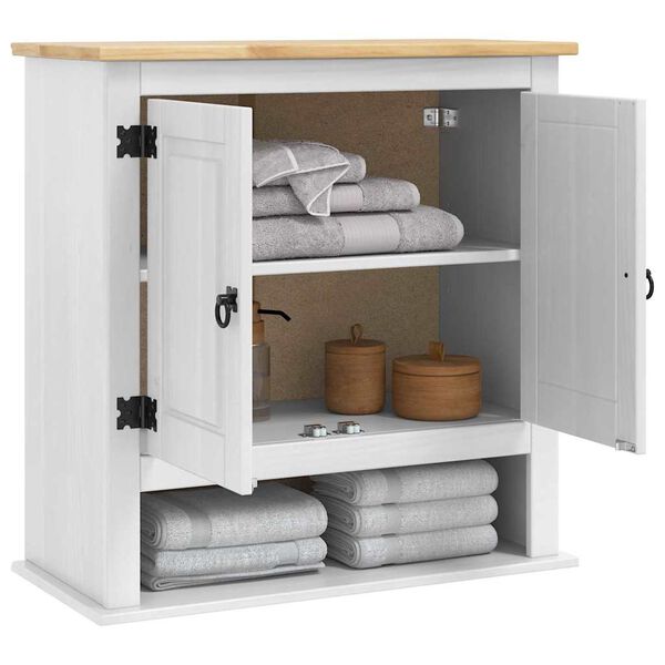 vidaXL Szafka wisząca z przechowywaniem Corona Biały 70 x 33 x 71,5 cm