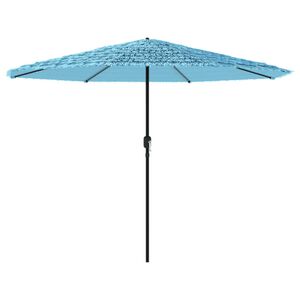 vidaXL Parasol ogrodowy na stalowym słupku, niebieski, 324x324x247 cm