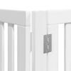 vidaXL Składana bramka dla psa, z drzwiami, 8 paneli, biała, 640 cm
