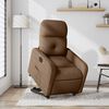 vidaXL Podnoszony fotel masujący, elektryczny, rozkładany, brązowy