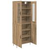 vidaXL Highboard Dąb rzemieślniczy 69,5 x 34 x 180 cm