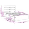 vidaXL Ramka ł&oacute;żka Czarny 135 x 190 cm Lite drewno sosnowe