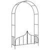 vidaXL Pergola ogrodowa z furtką, czarna, 138x40x238 cm, żelazna