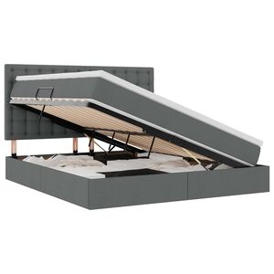 vidaXL Ł&oacute;żko z miejscem na przechowywanie i materacem 160 x 200 cm