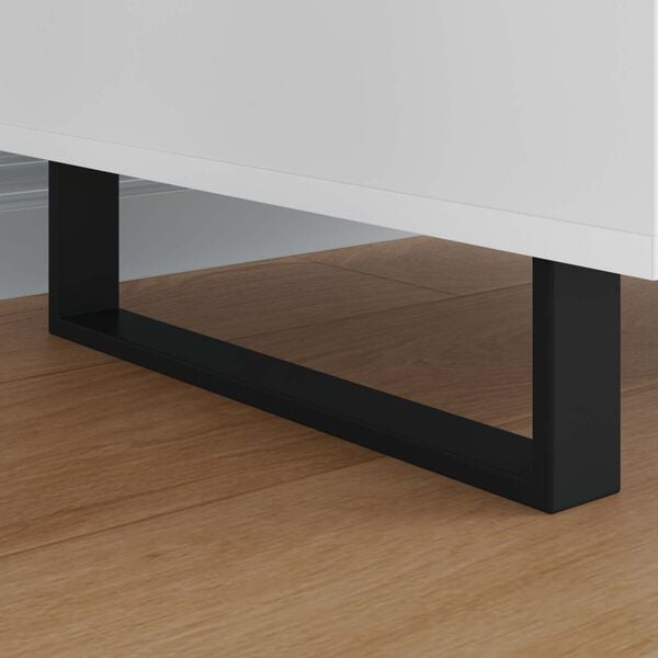 vidaXL N&oacute;żki meblowe 2 pcs Czarny 37,6 x 4 x 10 mm Żelazo