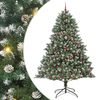 vidaXL Sztuczna choinka Zielony 240 cm PVC, plastik i stal