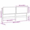 vidaXL Tapicerowane wezgłowie Naturalny i Jasny Szary 200 cm