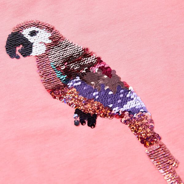 Koszulka dziecięca z krótkimi rękawami, fluorescencyjny róż, 92