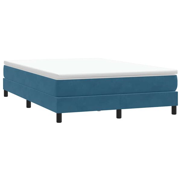 vidaXL Łóżko typu Box Spring bez materaca Ciemnoniebieskie 160x210 cm
