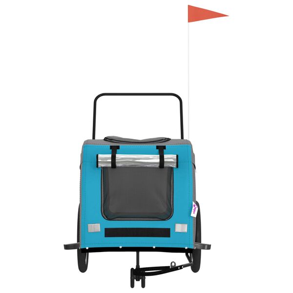 vidaXL Przyczepka rowerowa dla zwierząt, tkanina Oxford i żelazo