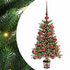 vidaXL Choinka z 150 diodami LED z podstawą Zielony 65 cm PE