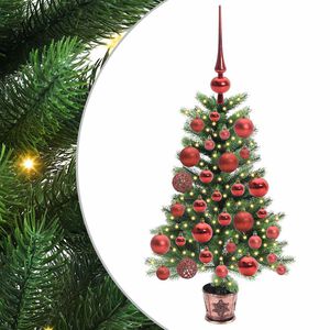 vidaXL Choinka z 150 diodami LED z podstawą Zielony 65 cm PE