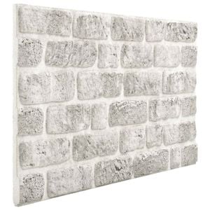 vidaXL Panele ścienne 10 szt. 100 x 50 cm jasnoszary Pianka EPS